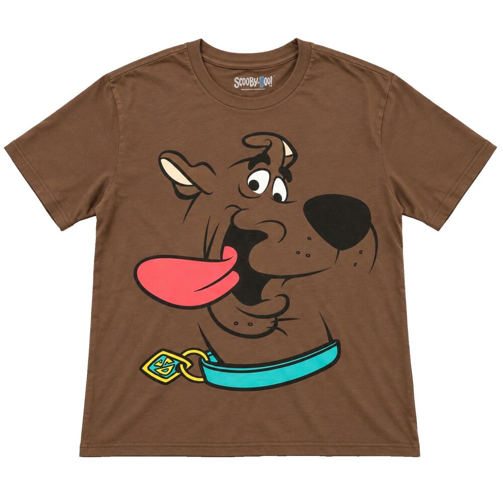 Scooby Doo Brown T Shirt Youth XL Cartoon Dog Face Hanna Barbera Licensed Top